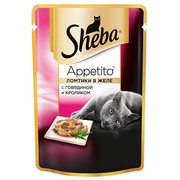 Консервы Sheba Appetito говядина кролик желе