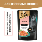 Sheba корм консервированный для кошек форель ломтики в желе