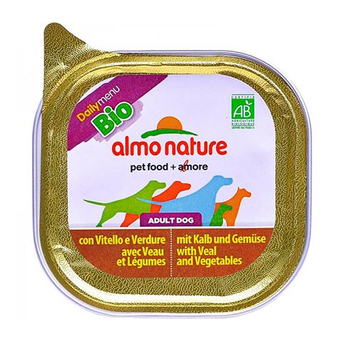 ALMO NATURE DAILYMENU консервы для собак паштет с телятиной и овощами