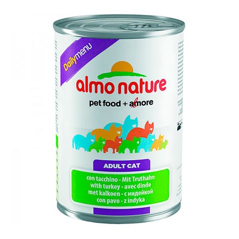 ALMO NATURE DAILYMENU BIO консервы для кошек меню с индейкой