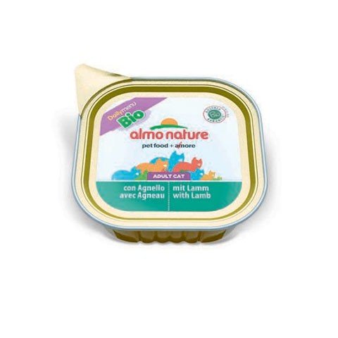 ALMO NATURE DAILYMENU BIO консервы для кошек паштет био-меню с ягненком