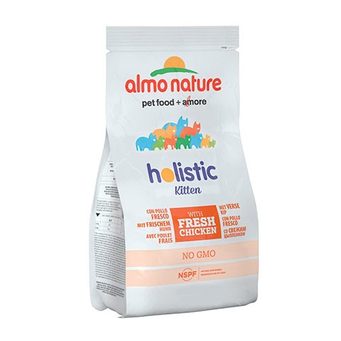 ALMO NATURE HOLISTIC корм сухой для котят с курицей и коричневым рисом