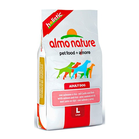 ALMO NATURE HOLISTIC корм сухой для собак крупных пород с лососем