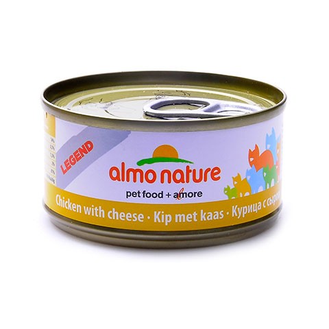 ALMO NATURE LEGEND консервы для кошек с курицей и сыром 75%