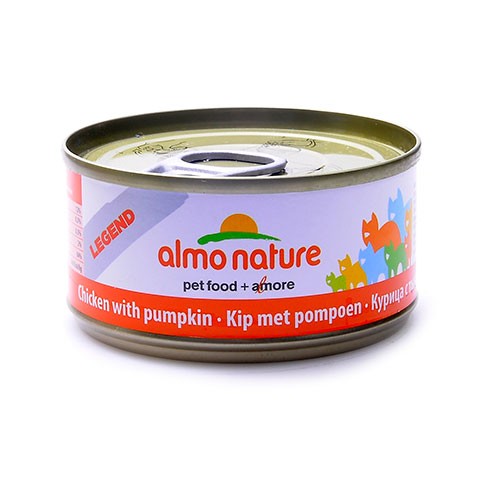 ALMO NATURE LEGEND консервы для кошек с курицей и тыквой 75% мяса