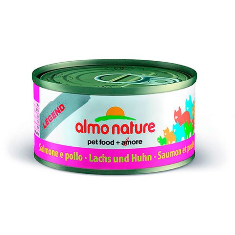 ALMO NATURE LEGEND консервы для кошек с лососем и курицей