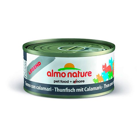 ALMO NATURE LEGEND консервы для кошек с тунцом и кальмарами