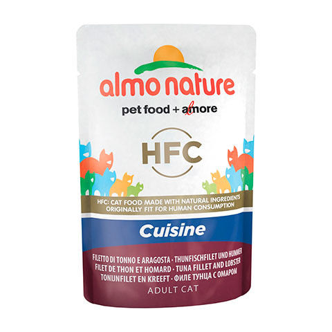 ALMO NATURE ROUGE LABEL HOLISTIC консервы для кошек с тунцом и лобстером