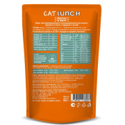 Cat Lunch корм консервированный для кошек кусочки в желе Курица и Утка