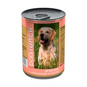 Dog Lunch консервы для собак ягненок с потрошками и рисом в желе