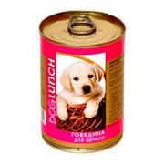 Dog Lunch консервы для щенков говядина в желе