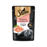Sheba корм консервированный для кошек форель креветки ломтики в соусе
