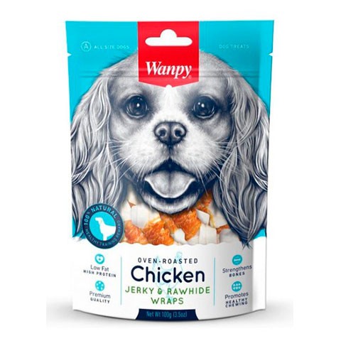 Wanpy Dog кости из сыромятной кожи с куриным мясом