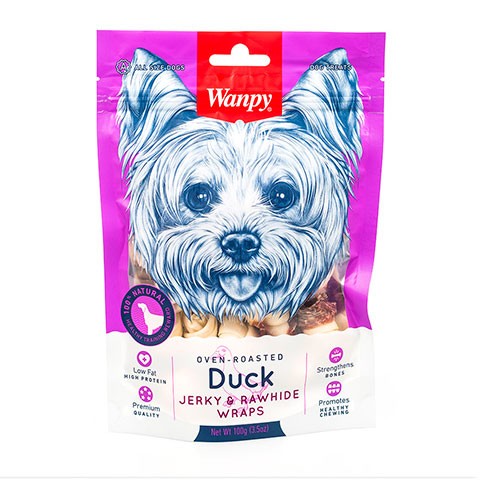 Wanpy Dog кости из сыромятной кожи с утиным мясом
