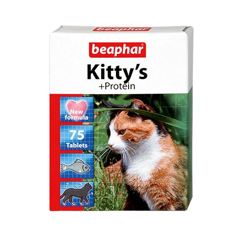 Beaphar витамины для кошек с протеином Kitty`s + Protein сердечки