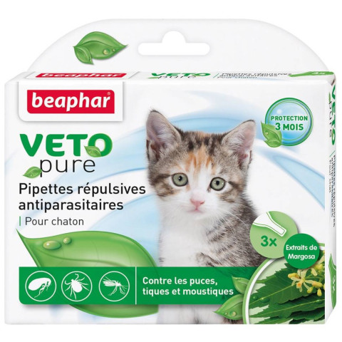 Beaphar Veto pure капли от паразитов для котят