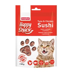 Beaphar лакомство для кошек нежные суши из тунца и цыпленка Happy Snack