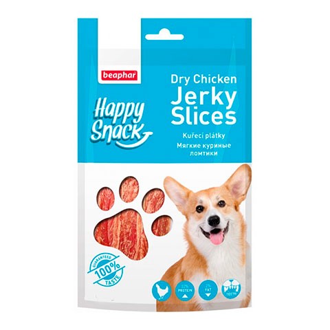 Beaphar лакомство для собак мягкие куриные ломтики Happy Snack