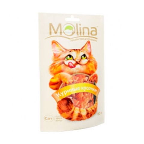 Molina лакомство для кошек куриные кусочки