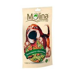 Molina лакомство для собак бисквиты косточка