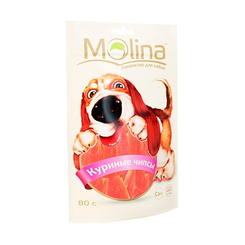 Molina лакомство для собак куриные чипсы