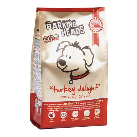 BARKING HEADS корм беззерновой для собак с индейкой и бататом бесподобная индейка