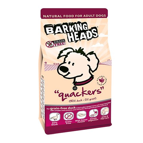 BARKING HEADS корм беззерновой для собак с уткой и бататом кряква
