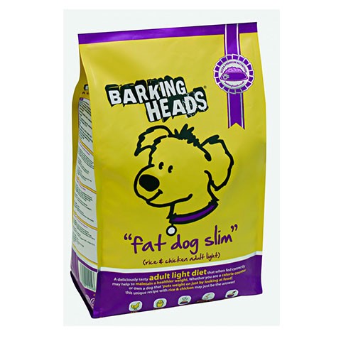 BARKING HEADS корм для собак с избыточным весом с курицей и рисом худеющий толстячок