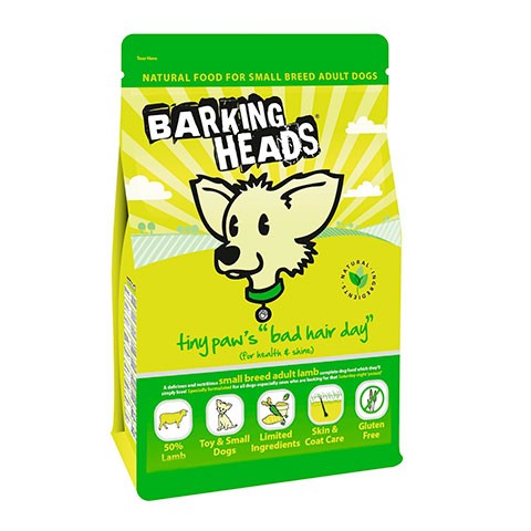 BARKING HEADS корм сухой для собак малых пород с ягненком и рисом роскошная шевелюра для мелколапого