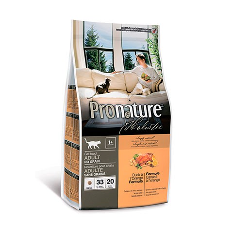 ProNature Holistic корм для кошек беззерновой, утка с апельсином
