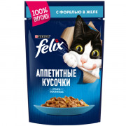 Консервы Felix пауч для кошек кусочки в желе форель