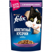 Консервы Felix пауч для кошек кусочки в желе ягненок
