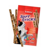 SANAL для кошек мягкие колбаски лосось и форель (витамины A, D3, E)