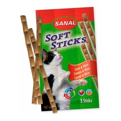 SANAL для кошек мягкие колбаски ягненок и рис (витамины A, D3, E)