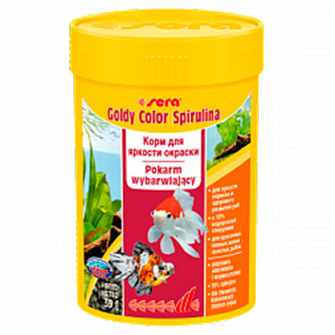 SERA GOLDY COLOR Spirulina корм гранулиованный для золотых рыбок