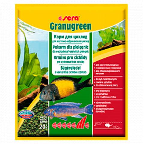SERA GRANUGREEN корм гранулированный для растительноядных цихлид