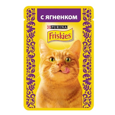 Консервы Friskies пауч для кошек ягненок в подливке