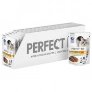PERFECT FIT корм консервированный для кошек с чувствительным пищеварением с индейкой кусочки в соусе
