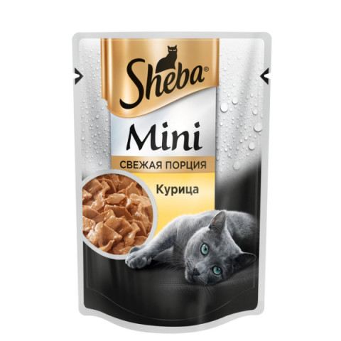 Sheba Mini корм консервированный для свежая порция с курицей
