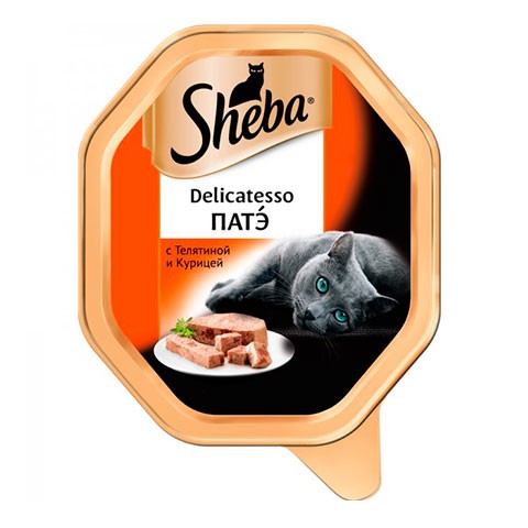 Консервы Sheba Delicatesso патэ телятина и курица