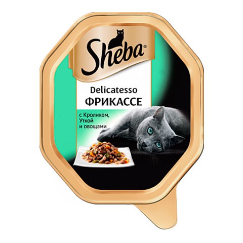 Консервы Sheba Delicatesso фрикассе кролик, утка и овощи