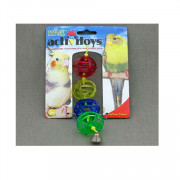 J.W. Игрушка для птиц - Цепочка из решетчатых шариков с колокольчиком, пластик, Activitoys Lattice Chain