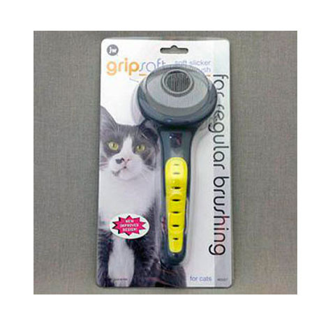 J.W. Щетка - пуходерка для кошек Grip Soft Cat Slicker Brush