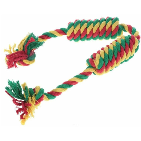 Doglike Dental Knot игрушка для собак Сарделька канатная, цветная