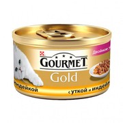 Консервы Gourmet Gold двойное удовольствие для кошек утка индейка