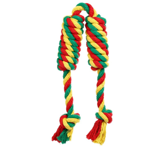 Doglike Dental Knot игрушка для собак Сарделька канатная двойная, цветная