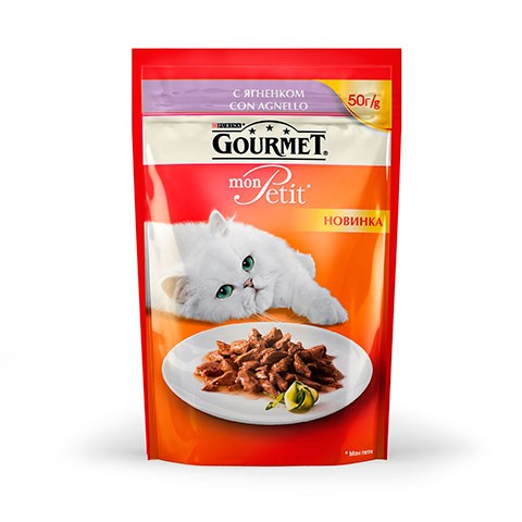 Консервы Gourmet Mon Petit пауч с Ягненком для Кошек