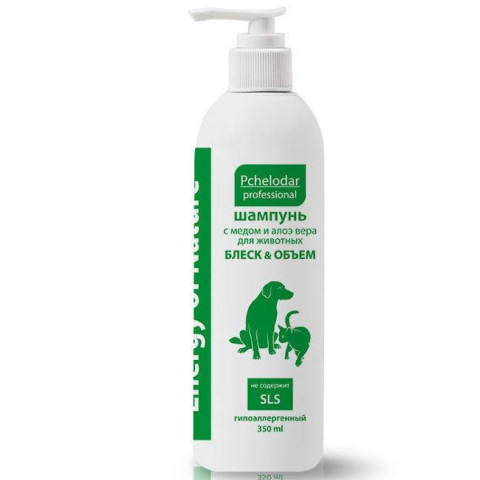 Пчелодар Pchelodar Professional Energy of Nature Шампунь Блеск и объем с медом и алоэ вера для животных