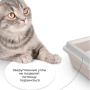 ЗооЭкспресс Туалет КИС для кошек с рамкой и сеткой 41х30х12см