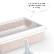 ЗооЭкспресс Туалет КИС для кошек с рамкой и сеткой 41х30х12см